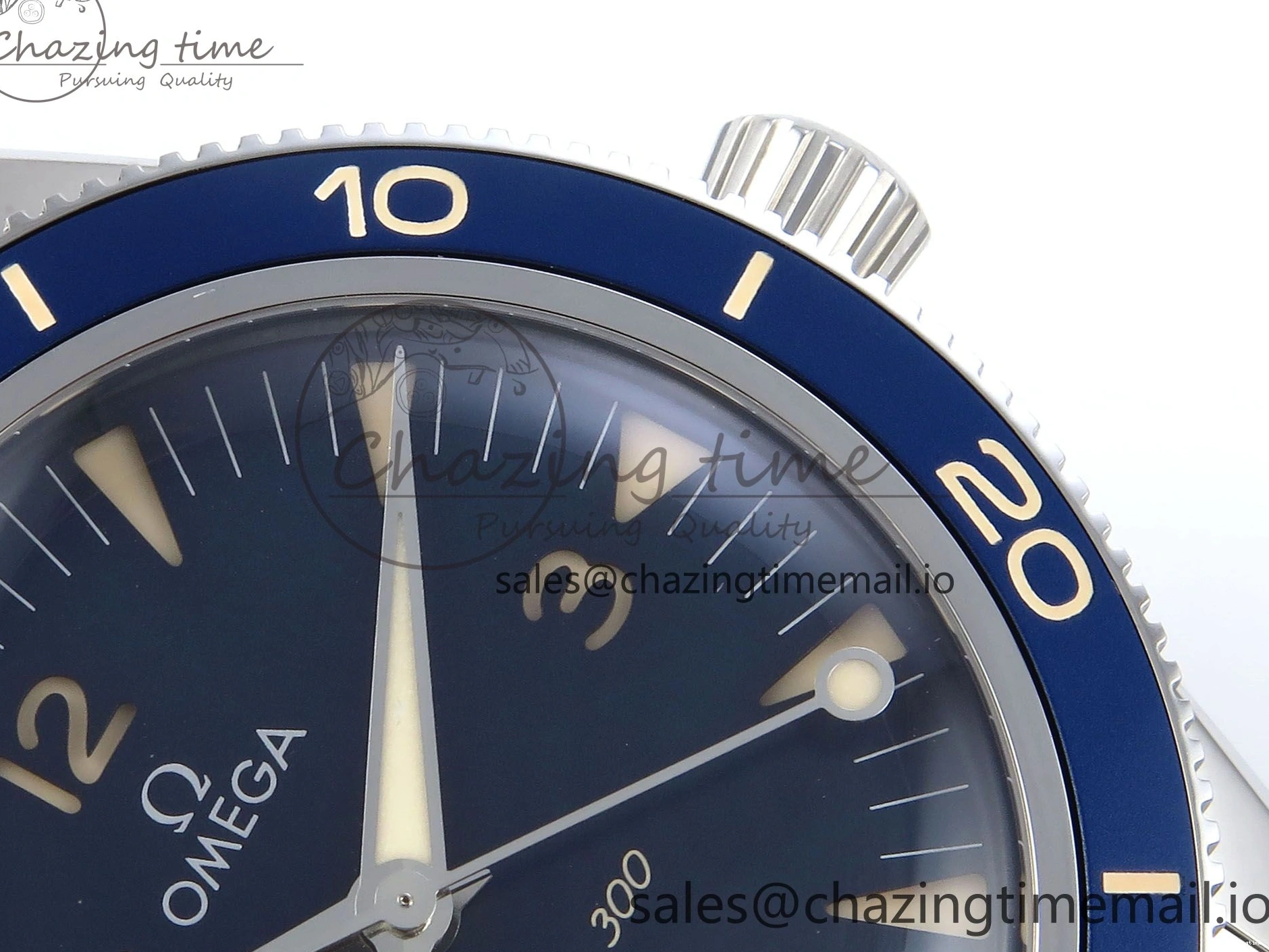 0401 Elegant Seamaster 300 Heritage SS VSF 1:1 Best Edition Blue Dial on SS Bracelet A 7701